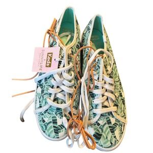 Keds x Sunnylife Tropical Leaf Print Canvas Sneakers Womens‎ Size 9.5